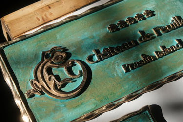Hot cast tin bronze plaques